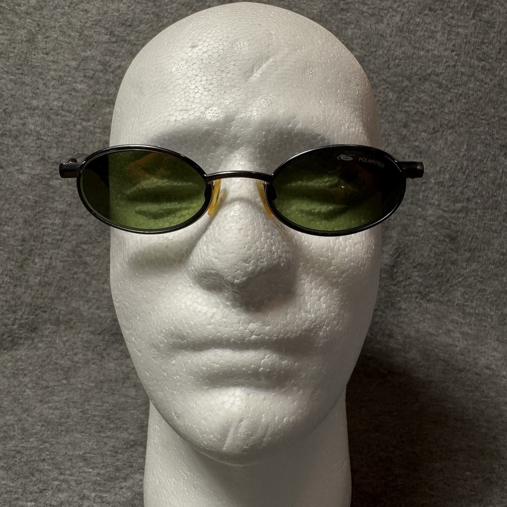 Vintage Authentic BOLLE RHODIA 2.0 Sunglasses Frame Italy Silver Metal / Black *
